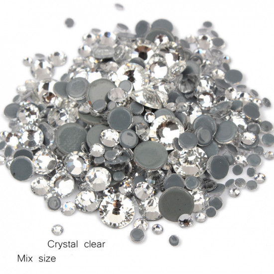 Swarovski stenen Verschillende maten Transparant glas 1440 stuks -140-19002-Китай-Strass voor nagels