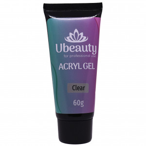 Акрилгель UBEAUTY, Clear / Прозрачный, Тюбик 60 мл