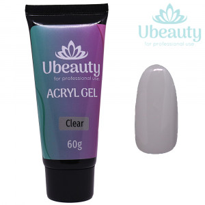 Акрилгель UBEAUTY, Clear / Прозрачный, Тюбик 60 мл