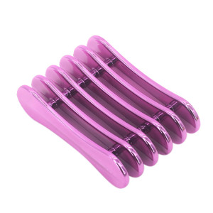 Soporte compacto para pinceles de manicura, 5 secciones, plástico duradero, para nail art, rosa