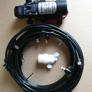 Fogging kit 10m. 10 nozzles 0.3mm. with a pump. White.