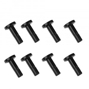 Plug for fitting for quick mounting systems on connecting pipe 6 mm, black