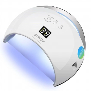 Nail lamp Sun 6, 48 W, timer, sensor, Stylish design, removable bottom, 21 diodes