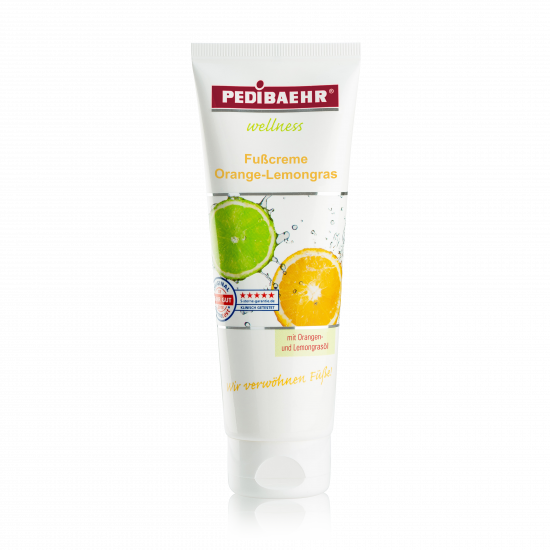 Foot cream with orange and lime oil 125 ml Pedibaehr for dry skin care, 32782, Cosmetics for feet,  Health and beauty. All for beauty salons,Care ,Cosmetics for feet, buy with worldwide shipping