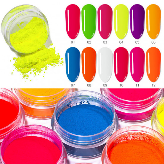 Set de décoration 12 couleurs (pigment brillant) n° 101-59715-Ubeauty-Conception, décoration, décor