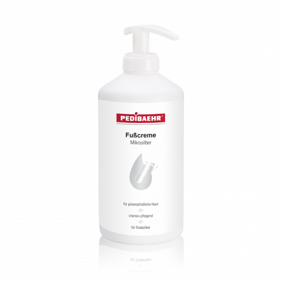Voetcrème met microzilver 500 ml dispenser Pedibaehr voor de verzorging van de droge en gevoelige huid-952734553-Baehr-Zorg