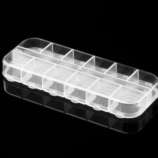 Rhinestone container, organizer, 12 cells, transparent, 6781-MA-10, Accessories,  All for a manicure,Decor and nail design ,  buy with worldwide shipping