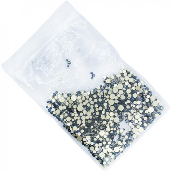 Pierres en verre Swarovski de différentes tailles BLEU-NOIR 1440 pcs.-19013-Ubeauty-Strass pour les ongles