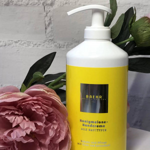 Handcreme honingmeloen met avocado-olie en ureum 500 ml. dispenser. Pedibaehr.