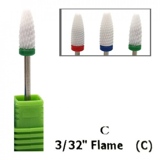 Насадка для фрезера (керамика) C 3/32 Flame (C), C 3/32 Flame (C), Насадки для фрезера,  Красота и здоровье. Все для салонов красоты,Все для маникюра ,Ногти, купить в Украине