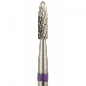 Carbide cutter Bullet, notch Medium helical