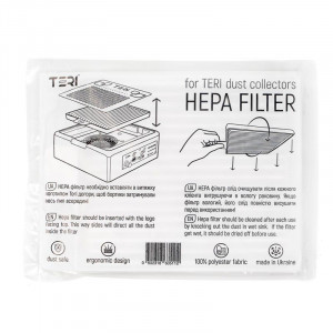 Set of 10 pcs HEPA filter for portable nail dust collectors Teri 600 m / Turbo M