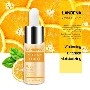 Anti-Aging-Serum Lanbena mit Vitamin C Serum+sechs Peptide, 24K Gold, Hyaluronsäure, feuchtigkeitsspendende Pflege