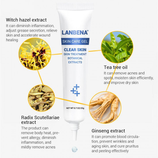 Lanbena Facial Gel Acne treatment, voor het verwijderen van mee-eters, verwijdert vlekken, comedonen, puistjes-952732793-Lanbena-Schoonheid en gezondheid. Alles voor schoonheidssalons