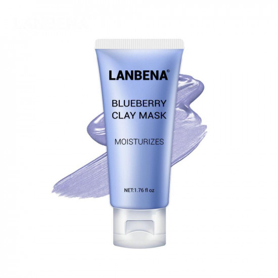 Kleimasker met bosbessenextract voor Lanbena gezicht, verfrissend, anti-aging, diepe reiniging, vetverwijdering, vernauwt de poriën, voedt-952732819-Lanbena-Schoonheid en gezondheid. Alles voor schoonheidssalons