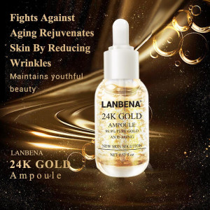 Lanbena24k gold ampoules, anti-wrinkle, anti-aging, moisturizing