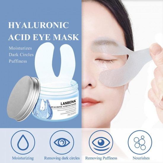 Masque pour les yeux anti-âge liftant acide hyaluronique + nicotinamide + vitamine C Lanbena poches raffermissant 50 pcs-952732829-Lanbena-Beauté et santé. Tout pour les salons de beauté