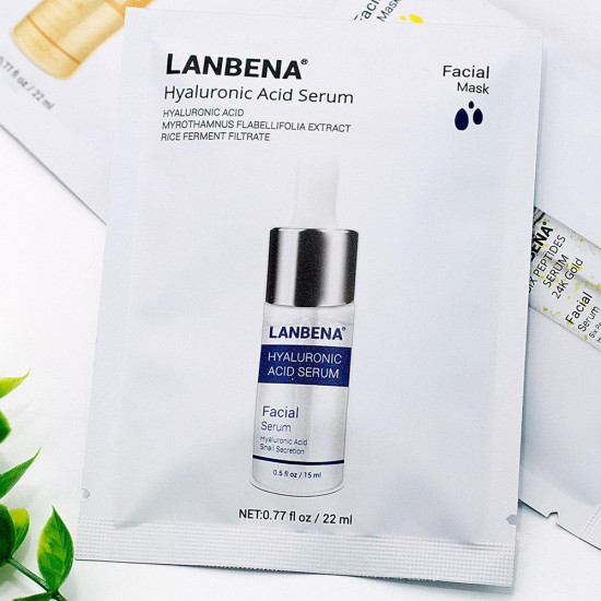 Маска для лица с гиалуроновой кислотой Lanbena антивозрастной 7шт, 952732726, Care,  Health and beauty. All for beauty salons,Care ,  buy with worldwide shipping