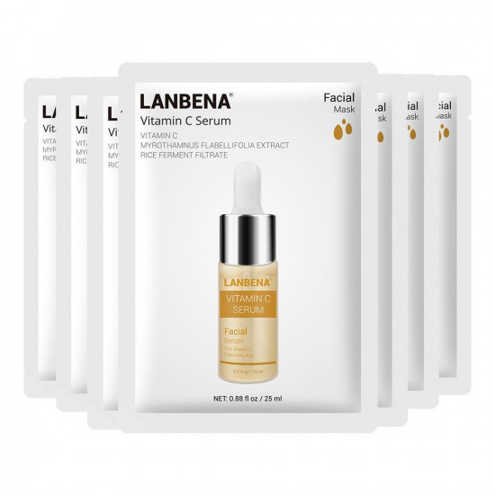 Mascarilla facial blanqueadora hidratante con vitamina C Lanbena 1 PC-952732841-Lanbena-Belleza y salud. Todo para salones de belleza