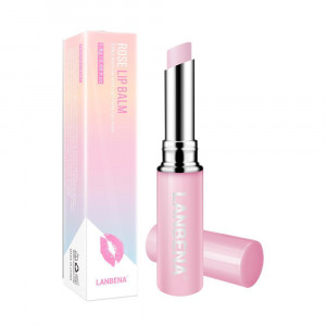 Bálsamo labial con extracto de rosa natural Lanbena nutre los labios, hace que los labios se llenen, alivia la sequedad, para un uso diario prolongado