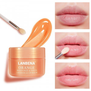 Бальзам для губ Lanbena Orange Lip Balm с экстрактом апельсина, витамин C, уход за губами для сна,увлажняющий, питательный