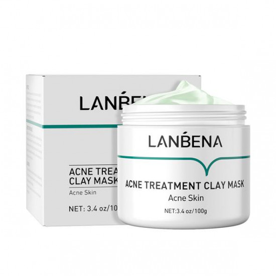 Lanbena Acne Treatment Clay Mask do głębokiego oczyszczania, oczyszczania porów, redukcji zaskórników i trądziku w celu przywrócenia czystej skóry-952732874-Lanbena-Piękno i zdrowie. Wszystko dla salonów kosmetycznych