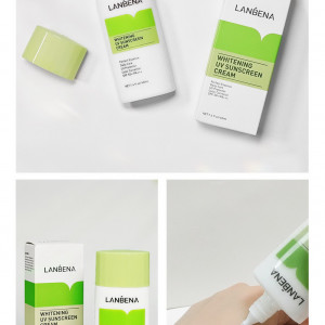 Cолнцезащитный крем  отбеливающий защита от УФ Lanbena whitening uv sunscreen cream