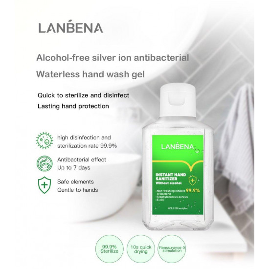 Fungicida natural, desinfectante, antibacteriano, gel Lanbena, con iones de plata-952732884-Lanbena-Belleza y salud. Todo para salones de belleza