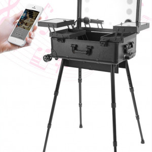  Maquillage hors site, studio mobile de maquillage avec éclairage led, pour le travail sur site et le lieu de travail du maître, organisateur de table