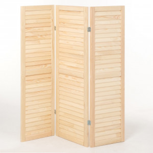 Houten scherm 3 secties