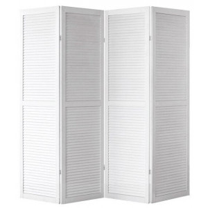 Houten jaloeziescherm 4 secties