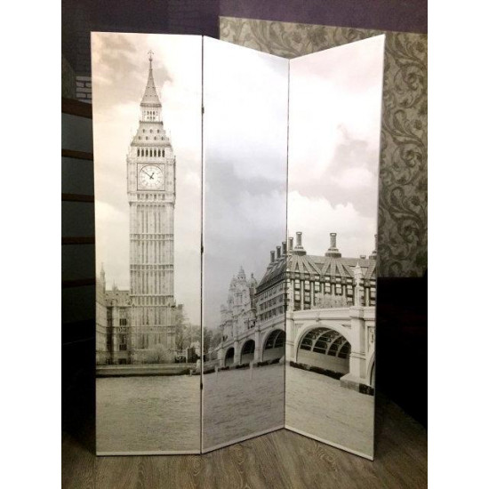 Stylish screen with photo printing 4 sections BANNER PHOTO PRINTING of any picture-6616-Производство-Furniture