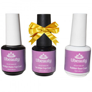 Акция набор База + Топ Ubeauty 15 мл, + в подарок бархатный топ UBEAUTY 15 мл