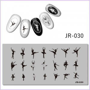 JR-030 Placa de impressão de unhas Ballet Ballet Dance