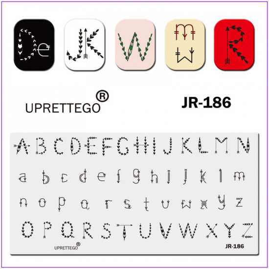 JR-186 plaque dimpression dongles impression Alphabet anglais lettres de coeur lettres de flèche-3142-uprettego-estampillage