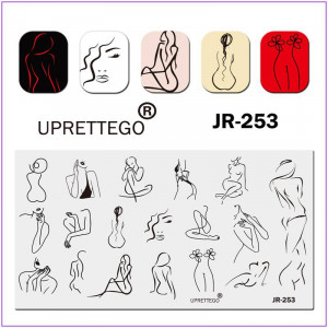  JR-253 tłoczenie paznokci płyta drukarska dziewczyna twarz sylwetka sylwetka ciała różne pozy